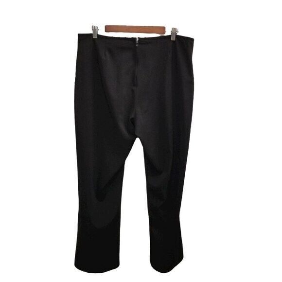 Blu Sage Womens Size 14 Black Solid Stretch Casual Dress Pants - Picture 6 of 9